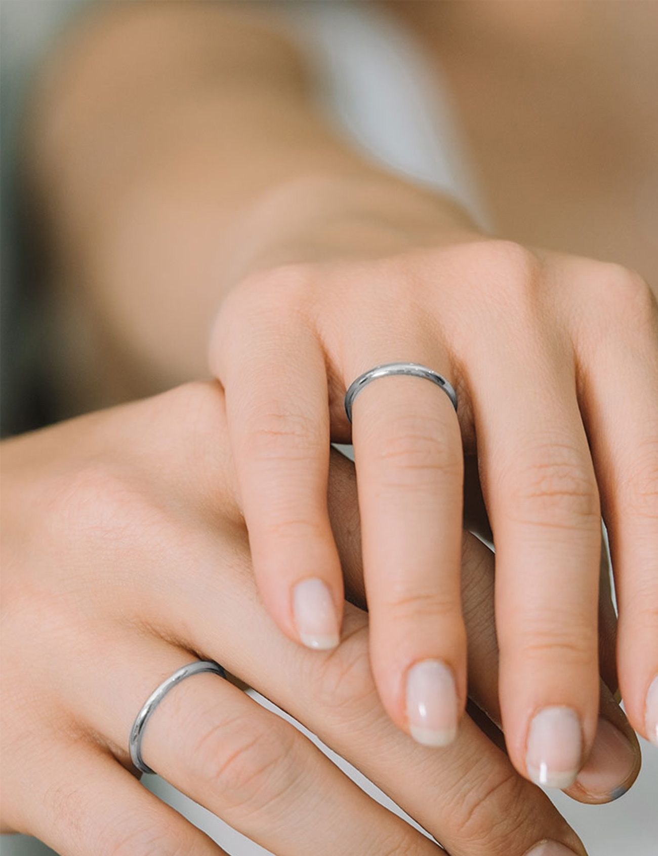 Beyaz Altın Alyans 2mm Ürün ikincil görseli