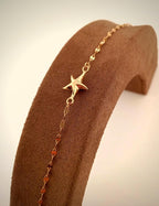 14 Ayar Altın Boomerang Denizyıldızı Bileklik