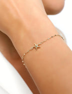 14 Ayar Altın Boomerang Denizyıldızı Bileklik