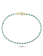 Turkuaz Mineli Altın Bileklik