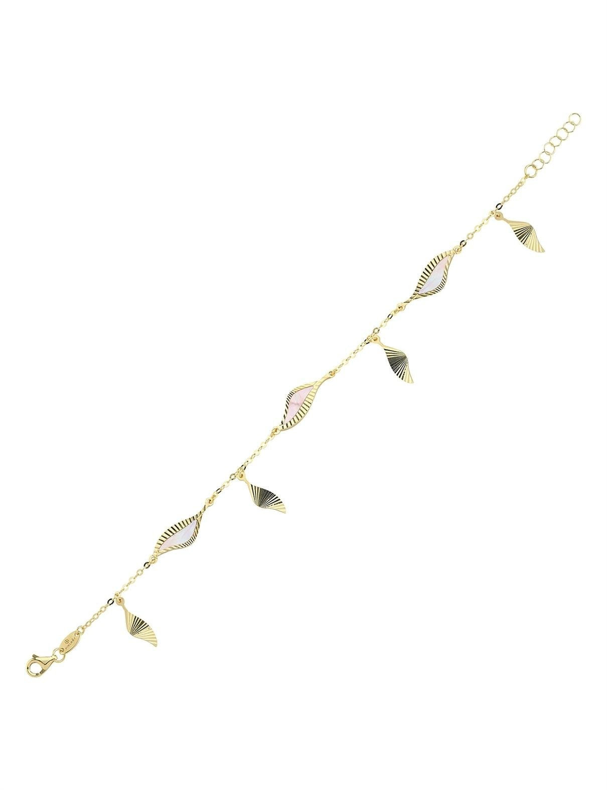 Pembe Sedefli Altın Bileklik