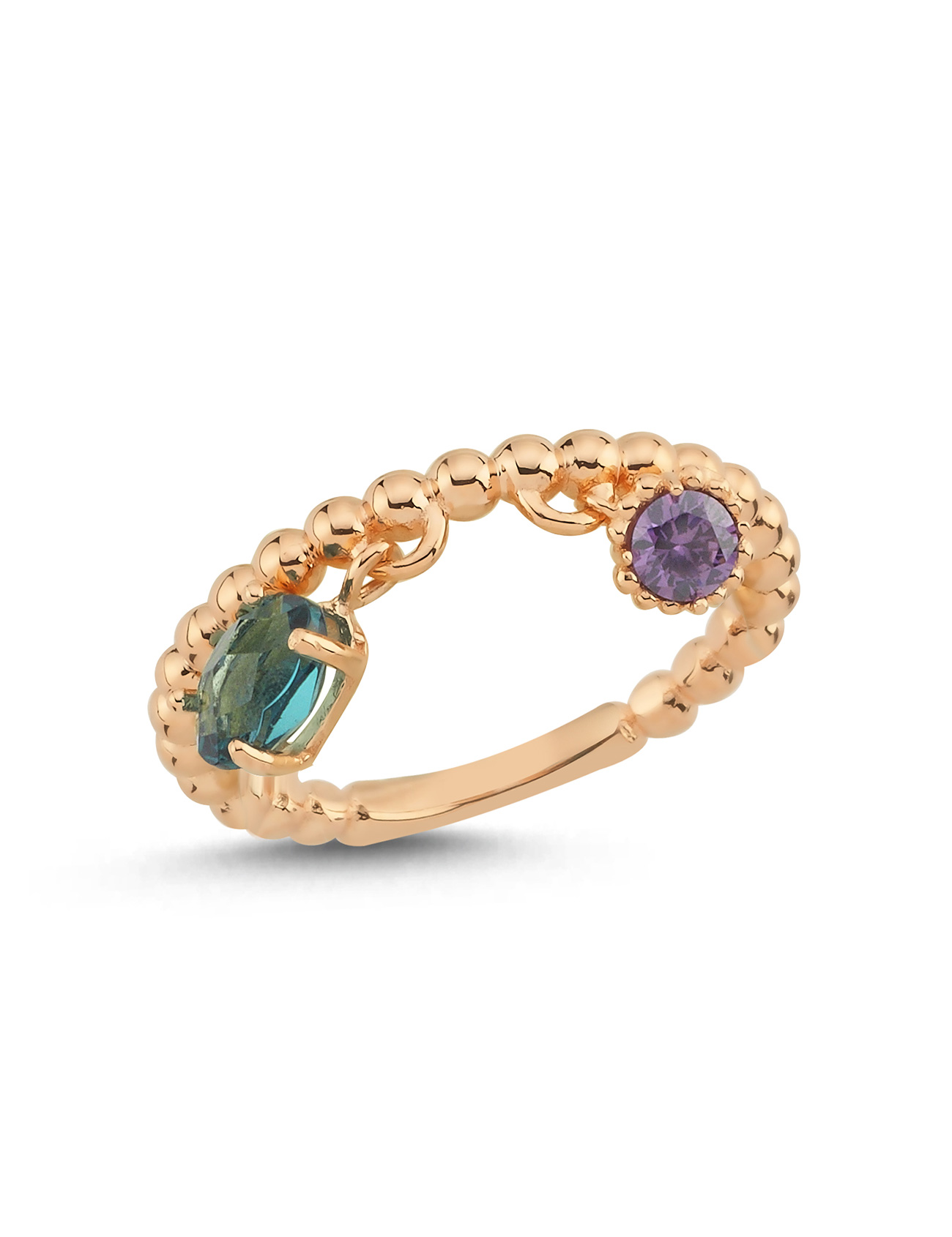 خاتم ذهبي مزدوج التناغم Ürün ikincil görseli