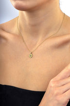 14 Ayar Güneş Figürlü Altın Kolye