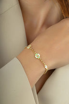 14 Ayar Dümen ve Çapa Figürlü Altın Bileklik