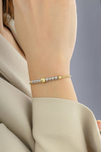 14 Ayar Sarı Gümüş Mini Top Motifli Altın Bileklik