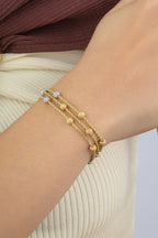 14 Ayar Üçlü Boncuk Tasarımlı Altın Bileklik