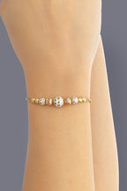 14 Ayar Boncuk İşlemeli Altın Bileklik