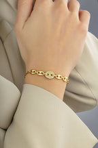 14 Ayar Bağlantı Zincir Altın Bileklik