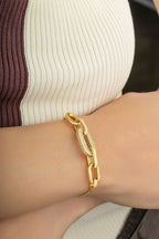 Taşlı Zincir Altın Bileklik