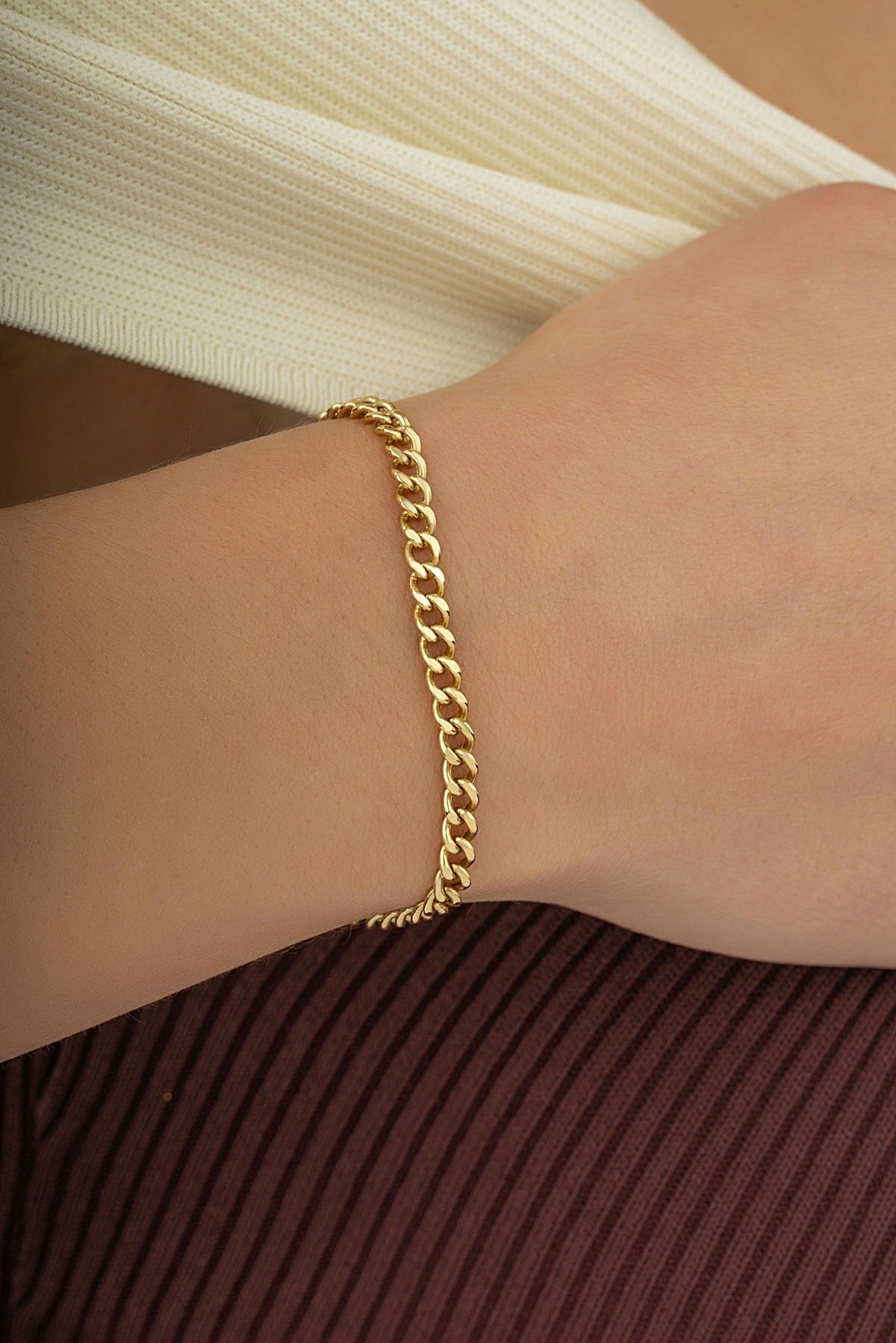 14 Ayar Zincir Altın Bileklik Ürün ana görseli