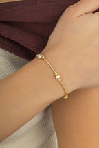 14 Ayar Halat Zincir Boncuklu Altın Bileklik