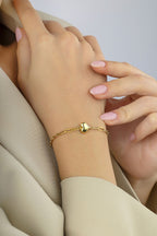 14 Ayar Altın Ataç Kalpli Bileklik