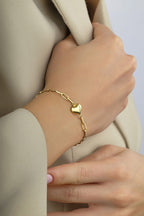 14 Ayar Altın Ataç Kalpli Bileklik