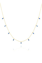 14 Ayar Mavi Taşlı Altın Kolye