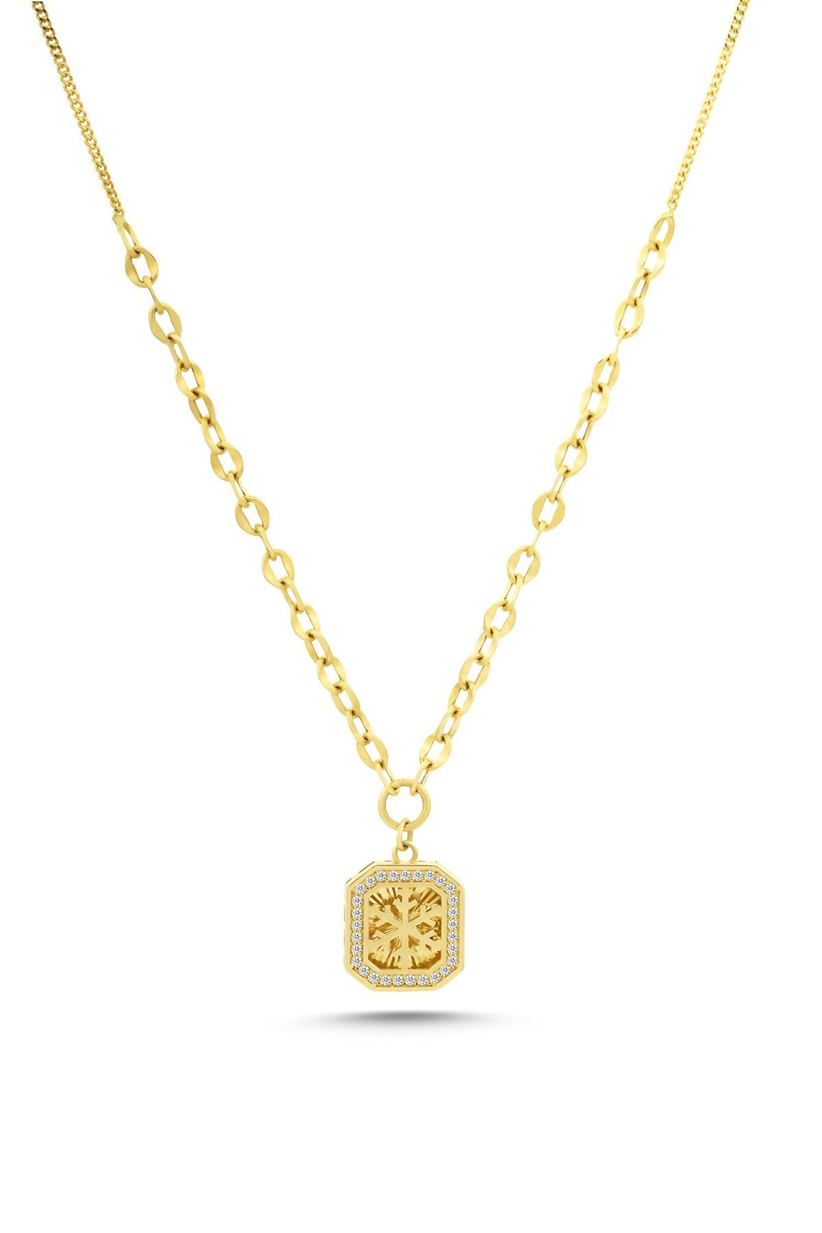 14 Ayar Kar Tanesi Altın Kolye Ürün ana görseli