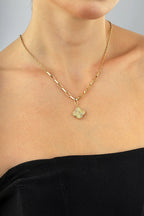 14 Ayar Çiçek Figürlü Ataç Altın Kolye